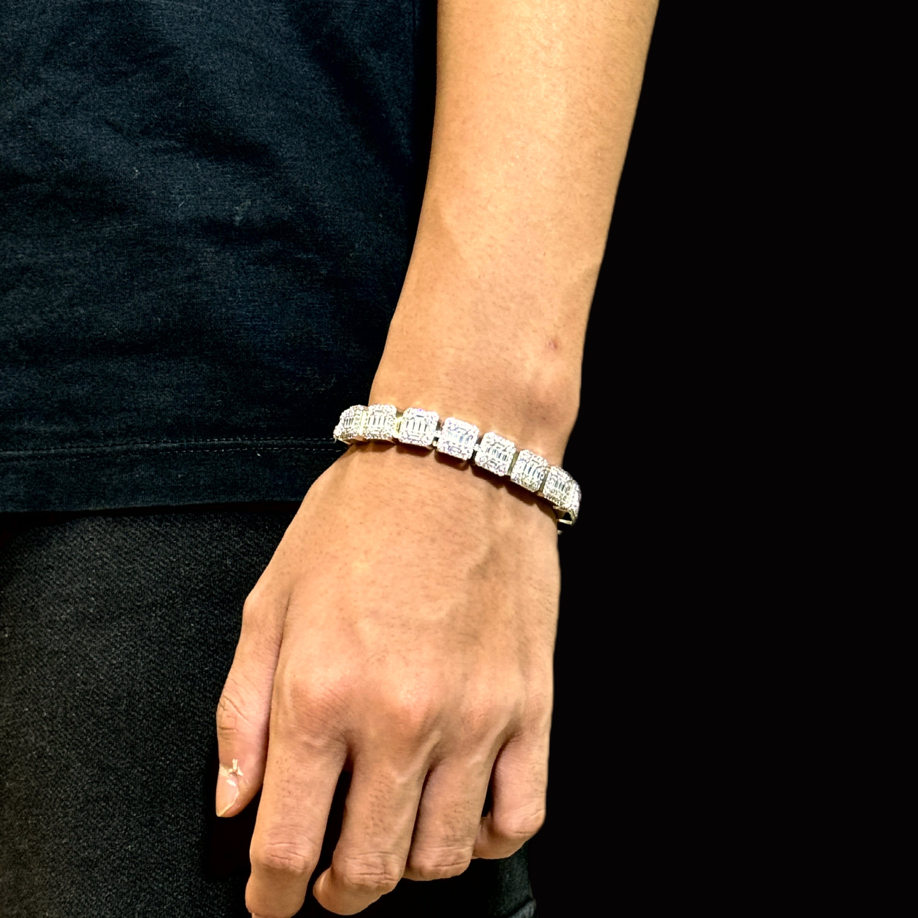 Cluster Tennis Bracelet